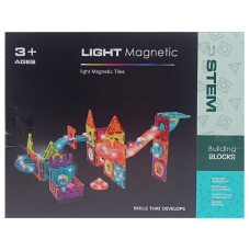 Дитячий магнітний конструктор CH1172 зі світлом 75 деталей