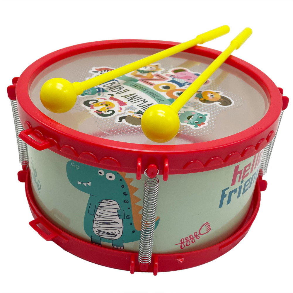 Іграшка дитяча Барабан 168-53C(Red) палички 2 шт 20 см