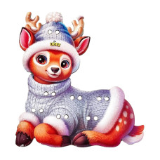 Дерев'яна іграшка-шнурівка "Оленя" (ПСД278) PSD278, 24 деталі 20 завдань