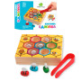 Деревянная игрушка "Сообразительная Пчелка" MD 2848 игровое поле/соты, щипцы и 7 пчелок