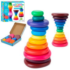 Дерев'яна іграшка Балансир MD 1935 кільця каміння, 12 штук