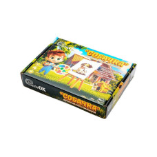 Дерев'яний пазл-розмальовка А5 "Собачка" Puz-22940 пензлик, фарби, клейка плівка