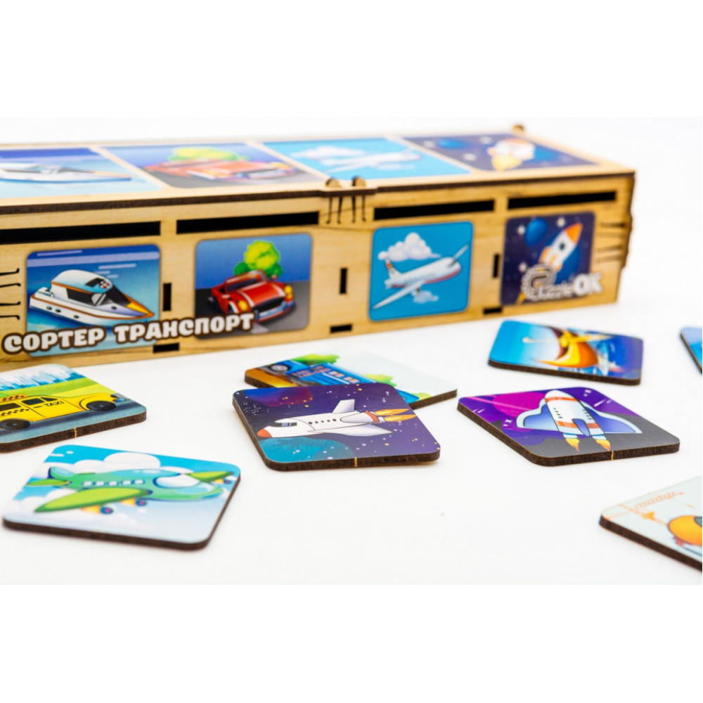 Дитячий Сортер Монтессорі "Транспорт" Puz-34043