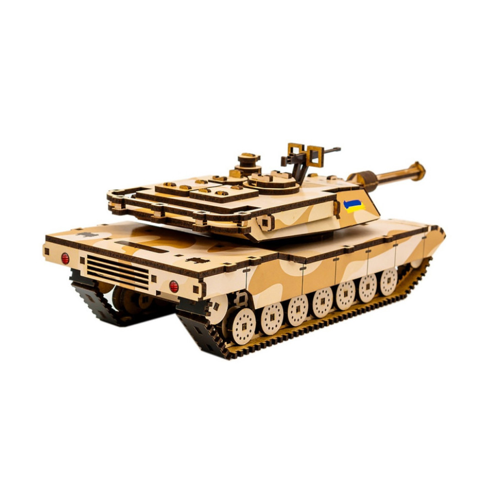 Деревянный 3D конструктор "Абрамс" Puz-26917, 187 деталей