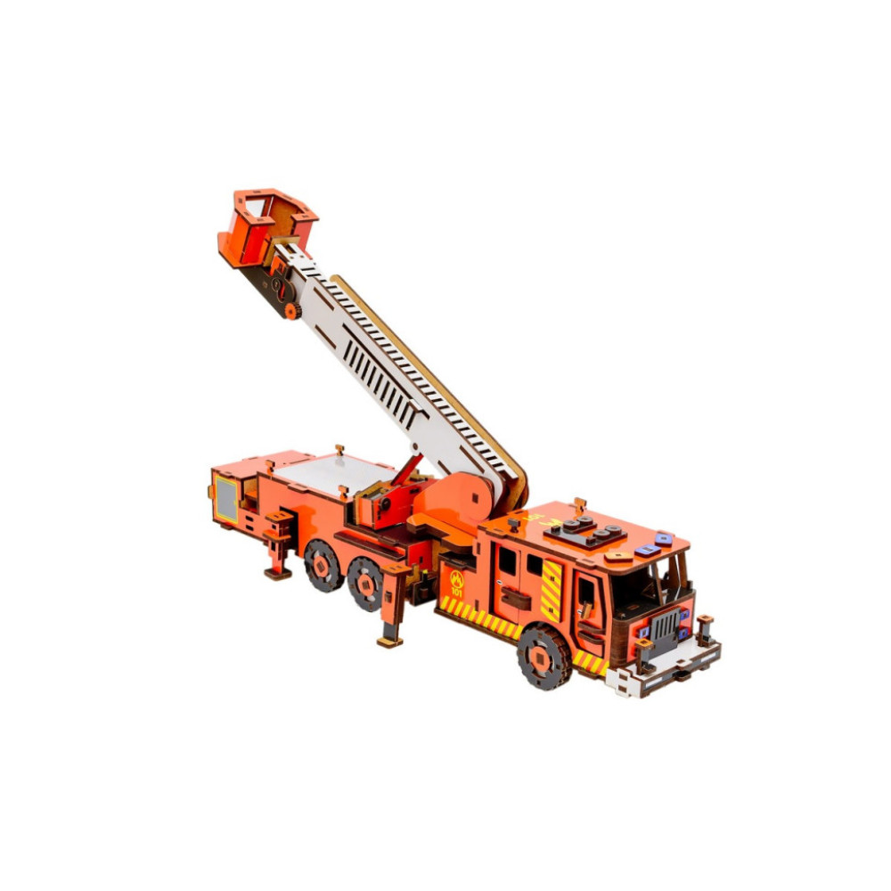 Дерев'яний 3D конструктор "Пожежна машина" Puz-00921, 318 деталей