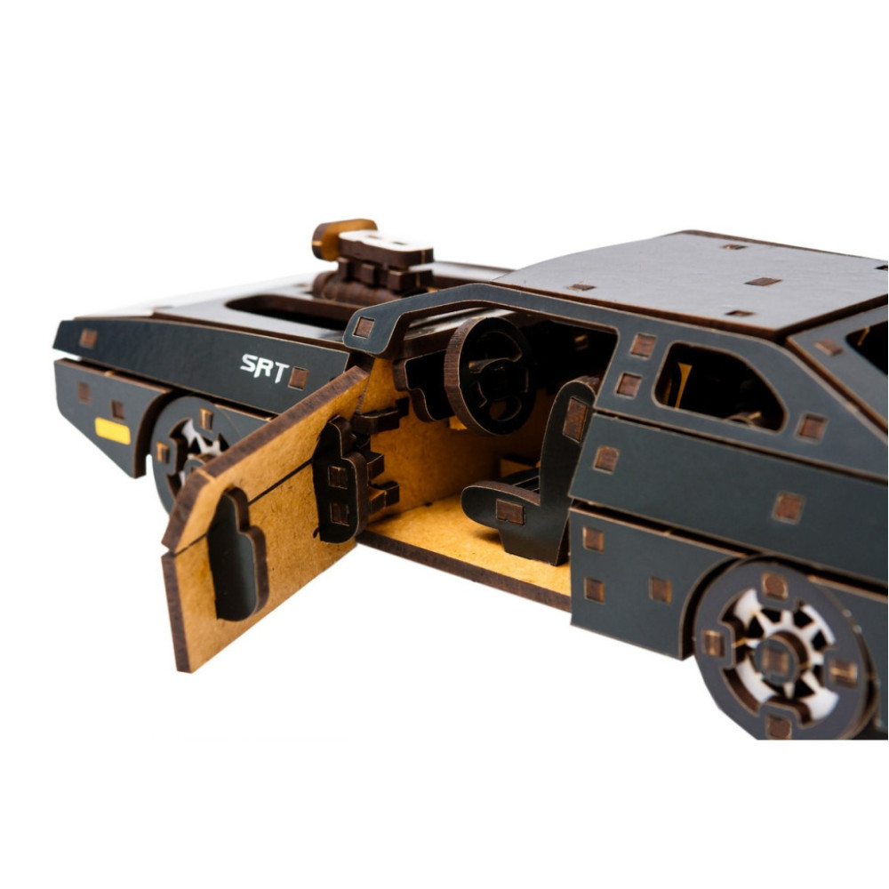 Деревянный 3D конструктор "Fast Furious" Puz-62519, 125 деталей, черный