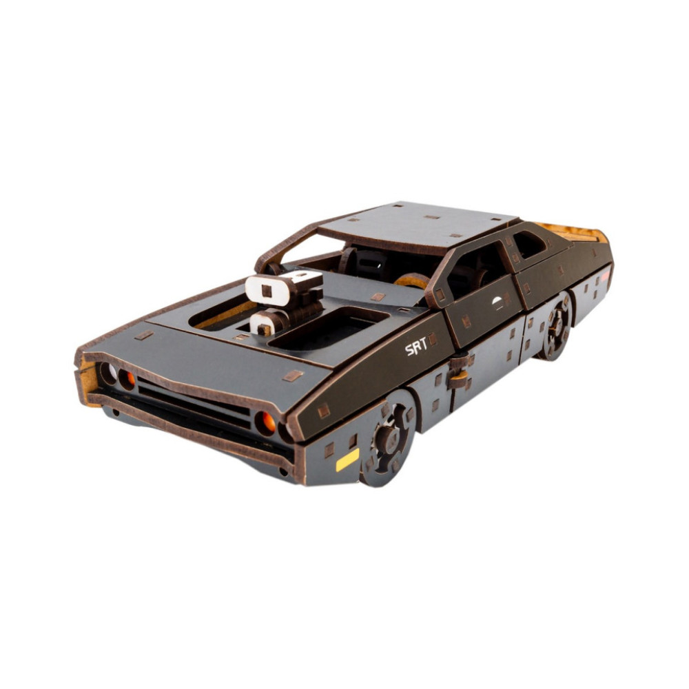 Деревянный 3D конструктор "Fast Furious" Puz-62519, 125 деталей, черный