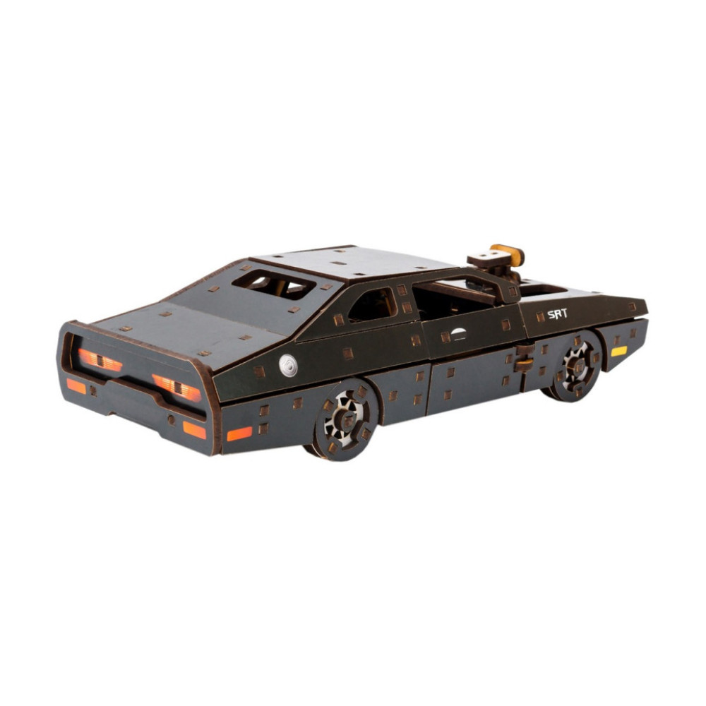 Деревянный 3D конструктор "Fast Furious" Puz-62519, 125 деталей, черный