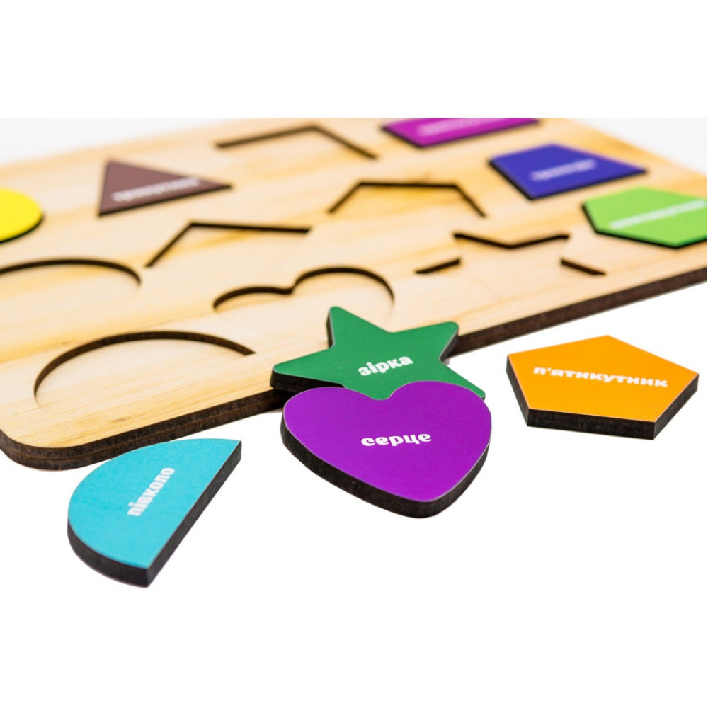 Развивающая деревянная игрушка "Фигуры" Арт-11231, 12 элементов