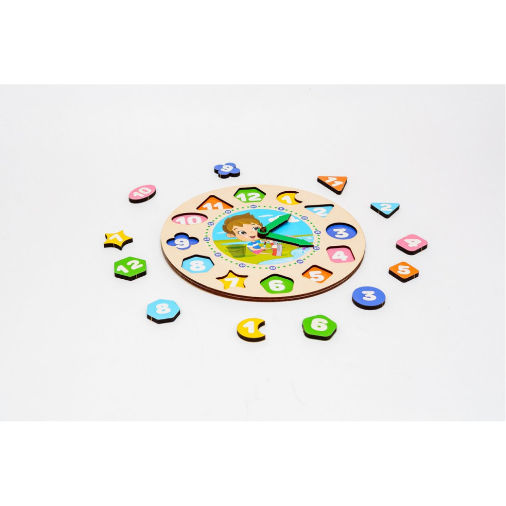 Деревянный сортер "Часы" Puz-22935 для мальчиков