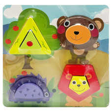 Детский деревянный пазл-вкладыш 3D "Африканские Животные" C15057-2