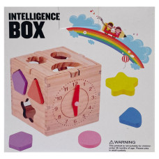 Дитяча дерев'яна іграшка "Куб-сортер" C15046 годинник