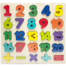 Детский деревянный пазл-вкладыш 3D Цифры C15009-1