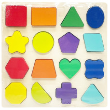 Детский деревянный пазл-вкладыш 3D Фигуры C15009-3