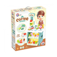 Ігровий дитячий набір "Кав'ярня" 9765TXK прилавок з полицями, іграшкові солодощі