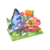 Деревянный пазл 3D "Butterfly" 68041W 55 деталей