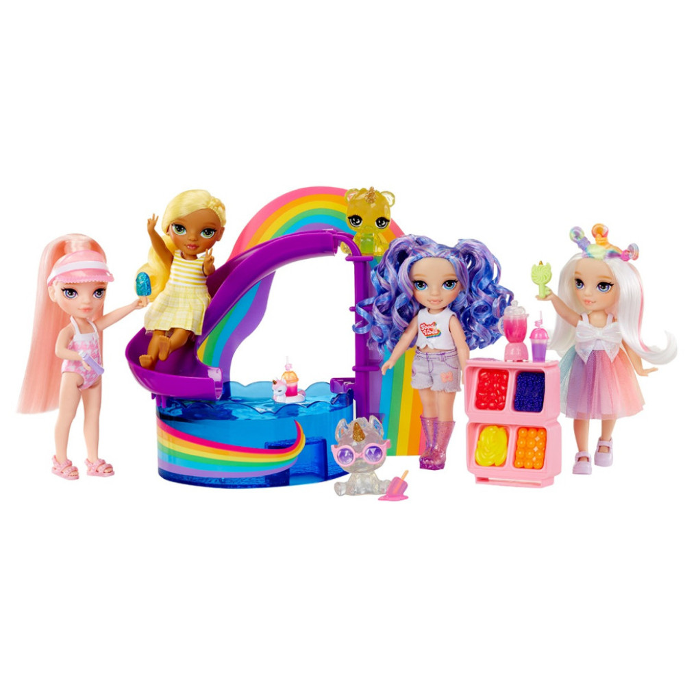 Детский игровой набор с куклой серии "Littles" - Счастливый праздник в бассейне Rainbow High 522249
