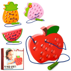 Розвиваюча іграшка Шнурівка MD 1228 дерев'яна