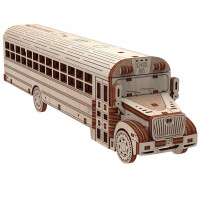 Деревянный 3D конструктор "Школьный автобус" 10107,107 деталей