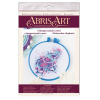 Набор для вышивания крестиком "Акварельный слон" AHM-048 с пяльцем