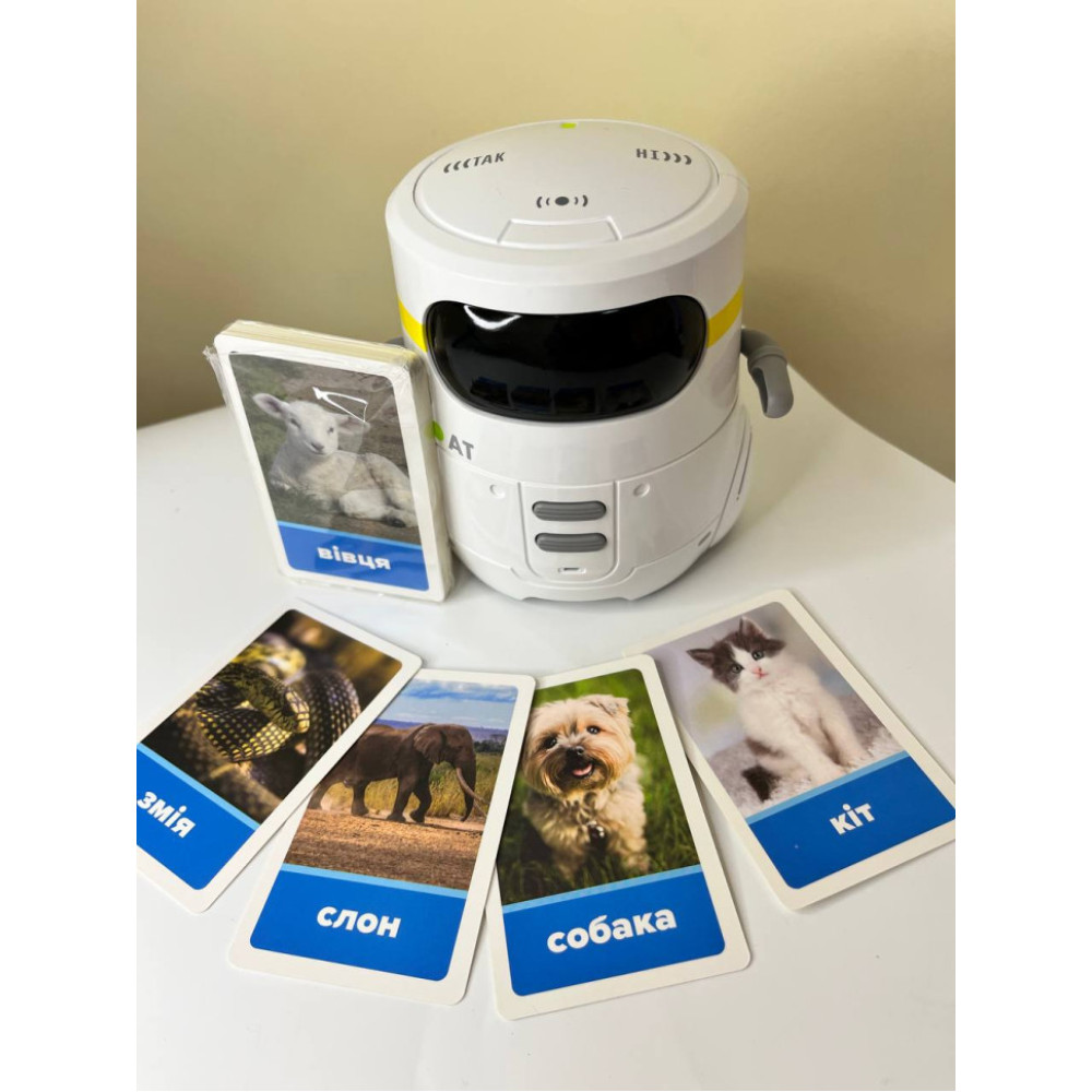 Умный робот с обучающими карточками AT-ROBOT 2 AT002-01-UKR сенсорное управление