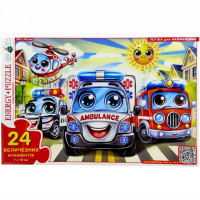 Пазл детский Спецтранспорт 88274, 24 крупных элемента