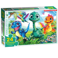 Пазл детский Динозаврики 88250, 24 крупных элемента