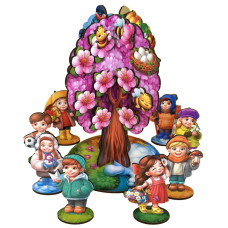 Дитяча настільна гра "Пори року абрикоса" (ПСД295) PSD295 дерев'яна