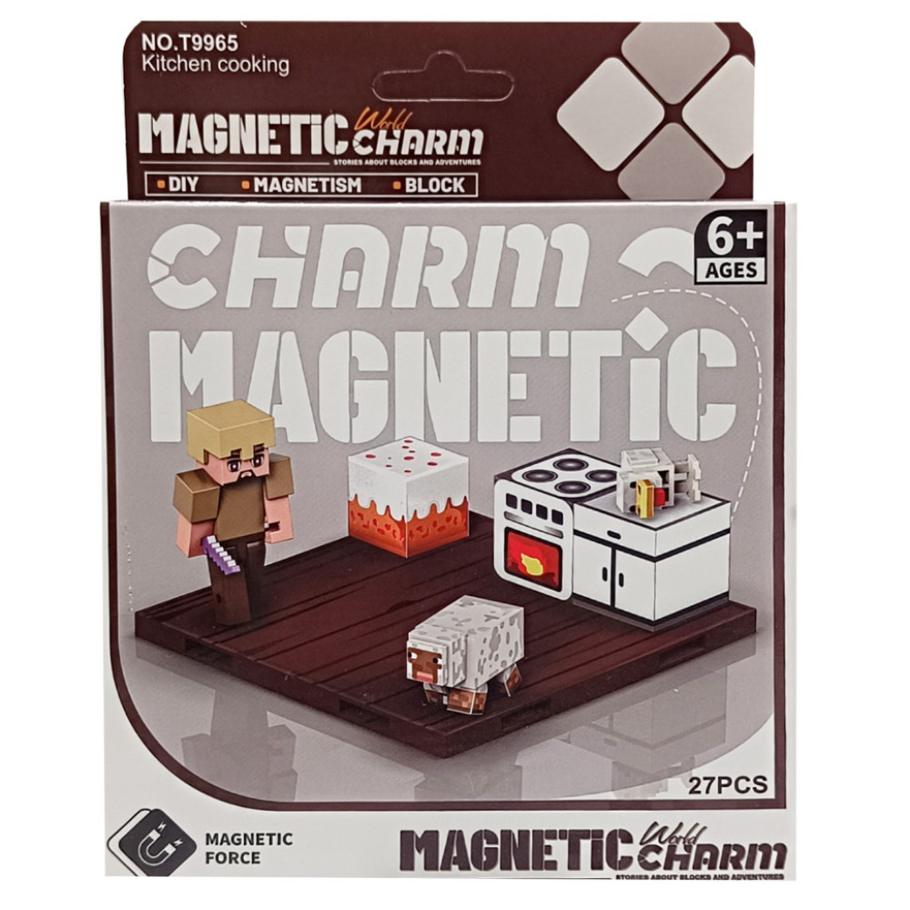 Детский магнитный конструктор Minecraft 9965, 27 деталей