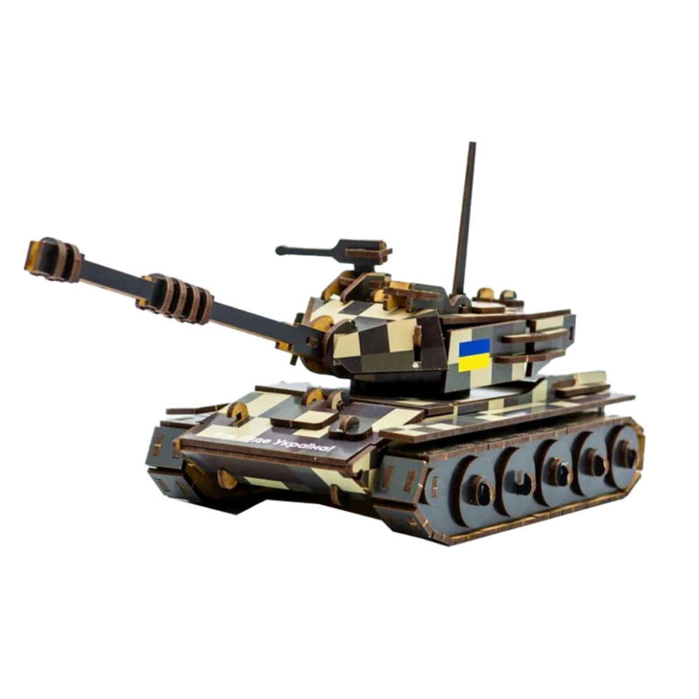 Дерев'яний 3D конструктор Танк 162-0074, 162 деталі