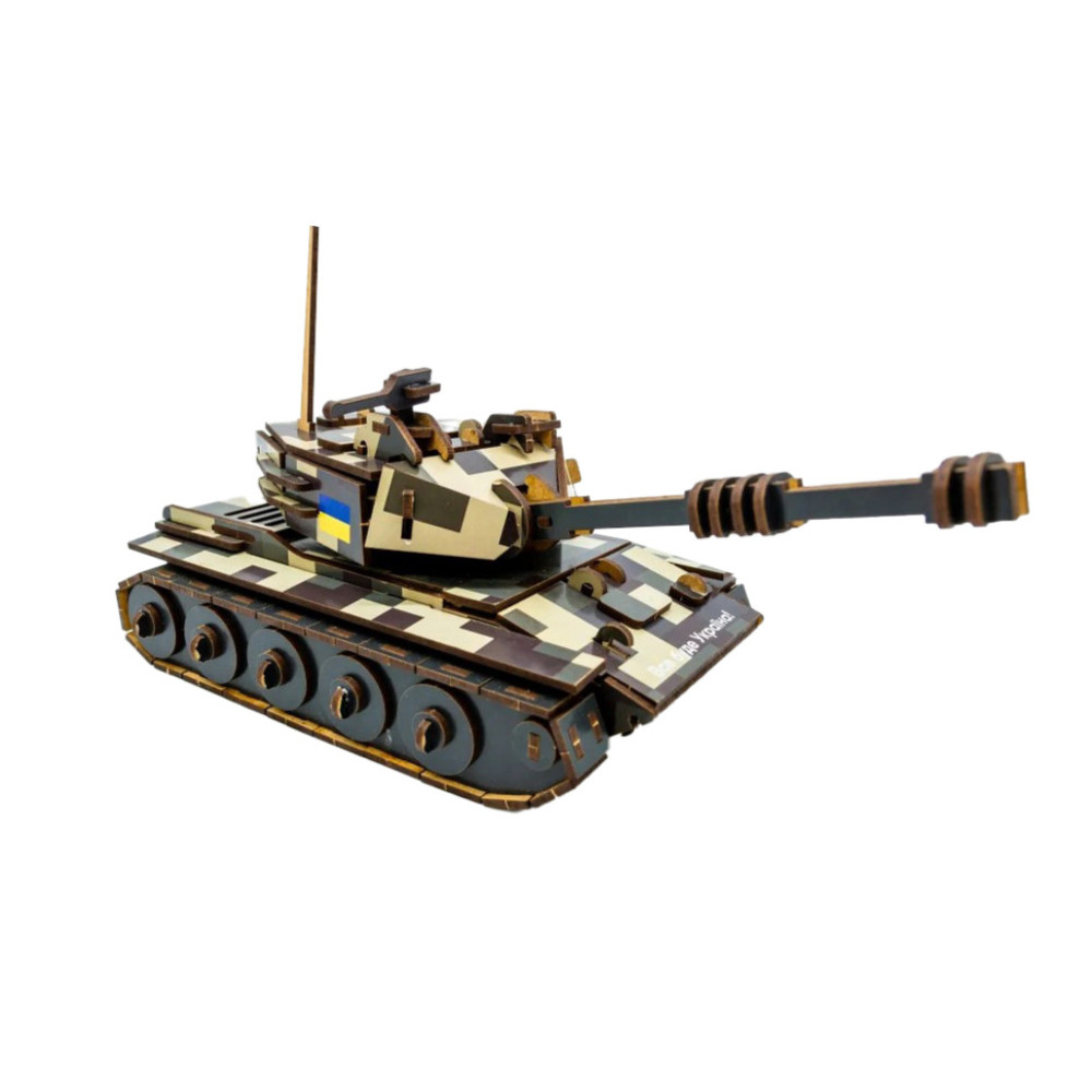 Дерев'яний 3D конструктор Танк 162-0074, 162 деталі