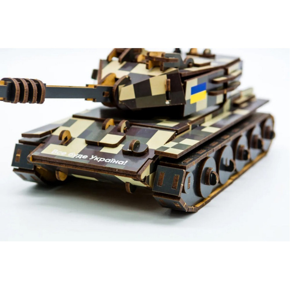 Дерев'яний 3D конструктор Танк 162-0074, 162 деталі