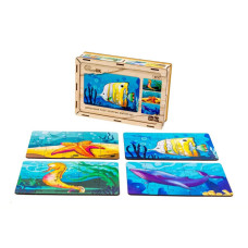 Дитячий пазл Морські жителі 4 в 1 Puz-57896, 80 елементів