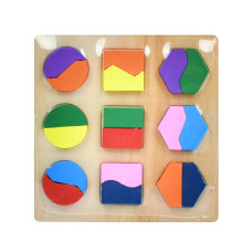 Дитячий дерев'яний сортер "Геометрика" MD 1545-3, 9 фігурок