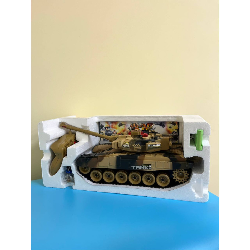 Танк на радиоуправлении 9995(Sand) звук, свет, подвижная кабина