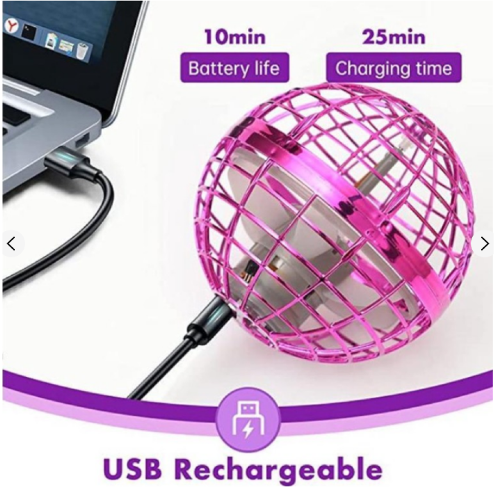 Летающий шар-спиннер Flynova pro 368FN(Pink) со светом