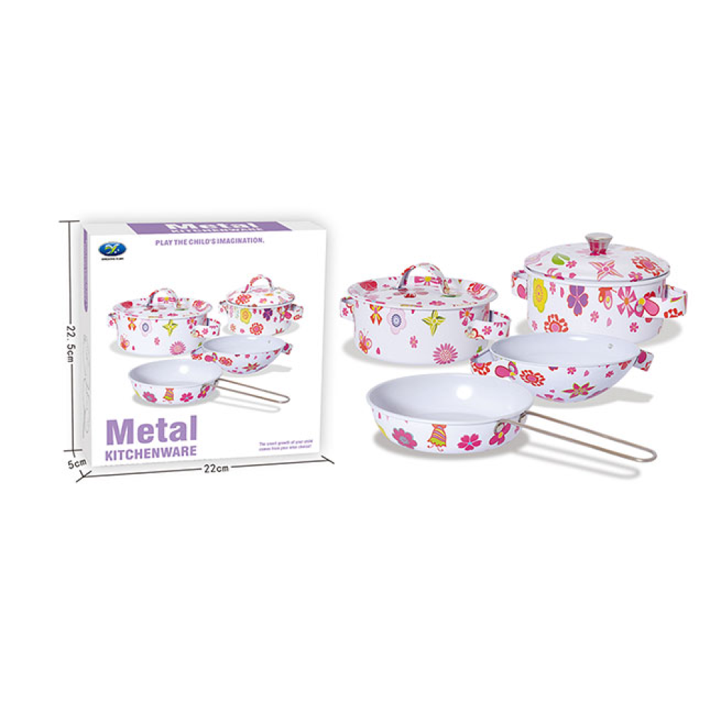 Детский набор посуды «Kitchenware» 620-B5(White) кастрюля, сковородка