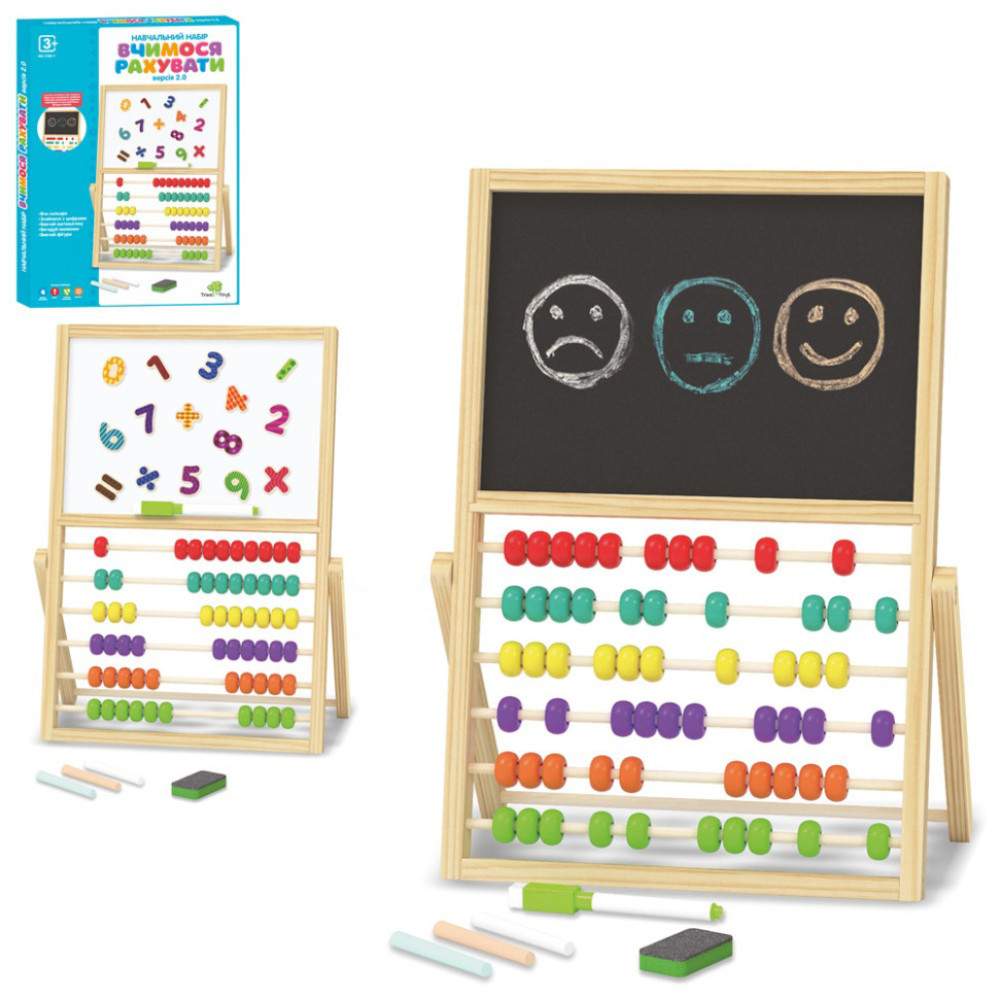 Деревянная игрушка Мольберт "Учимся считать 2.0" MD 2180-1