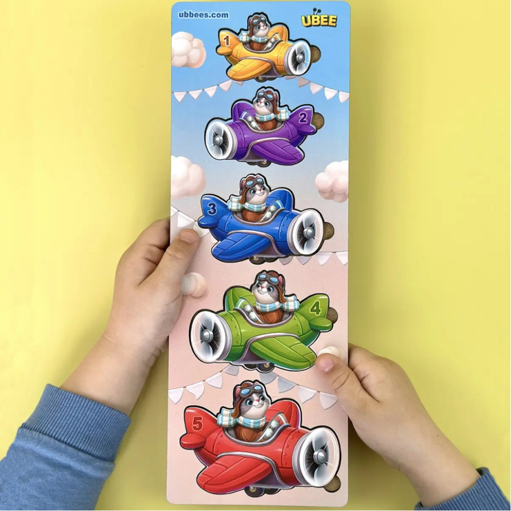 Деревянный детский сортер "Самолеты больше - меньше" (ПСД299) PSD299