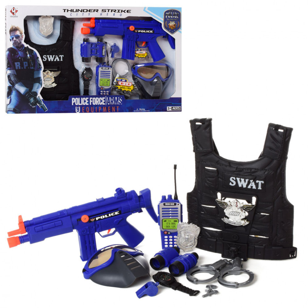 Игровой набор полицейского P013B с автоматом