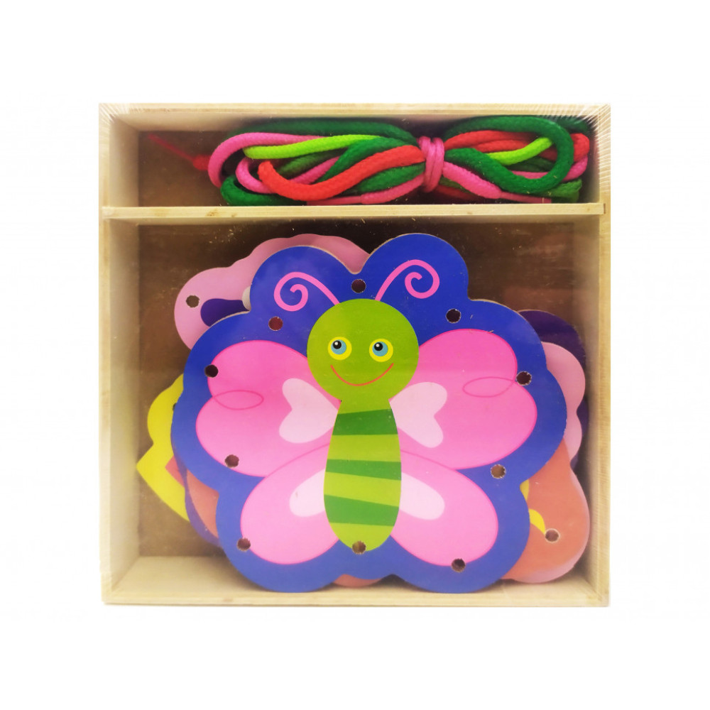 Развивающая игрушка шнуровка MD 2352 деревянная