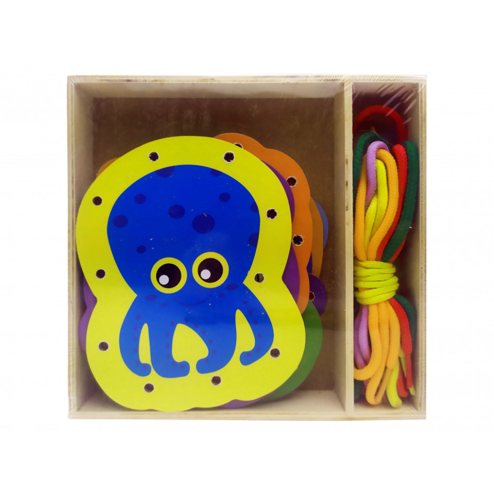 Развивающая игрушка шнуровка MD 2352 деревянная