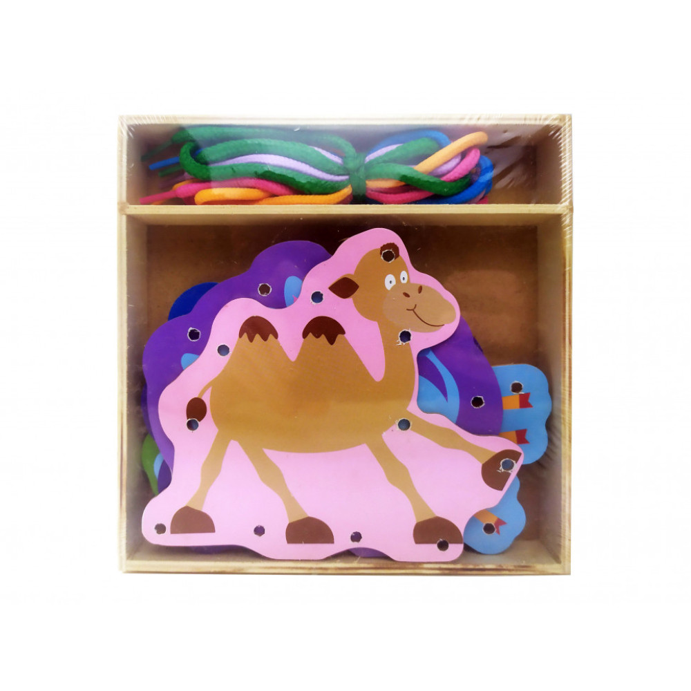 Развивающая игрушка шнуровка MD 2352 деревянная