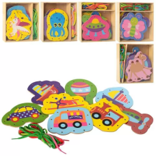 Розвиваюча іграшка шнурівка MD 2352 дерев'яна