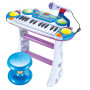 Детское пианино со стульчиком 7235BLUE микрофон в комплекте