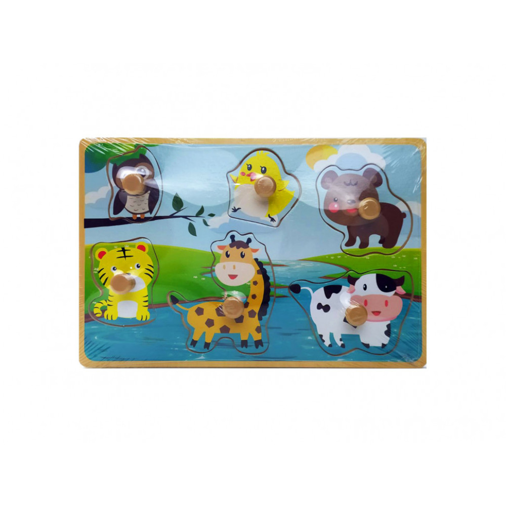 Развивающая игрушка Рамка-вкладыш MD 2384-01 деревянная