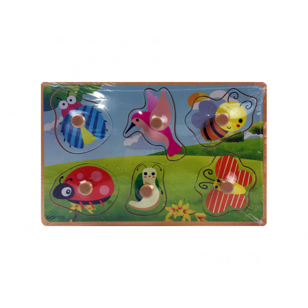 Развивающая игрушка Рамка-вкладыш MD 2384-01 деревянная