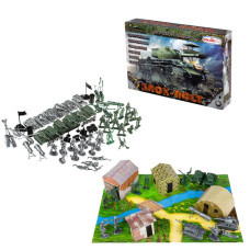 Детский игровой набор солдатиков "Блокпост" 1-047 с палатками