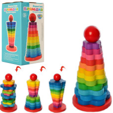 Розвиваюча іграшка Пірамідка MD 1183 дерев'яна