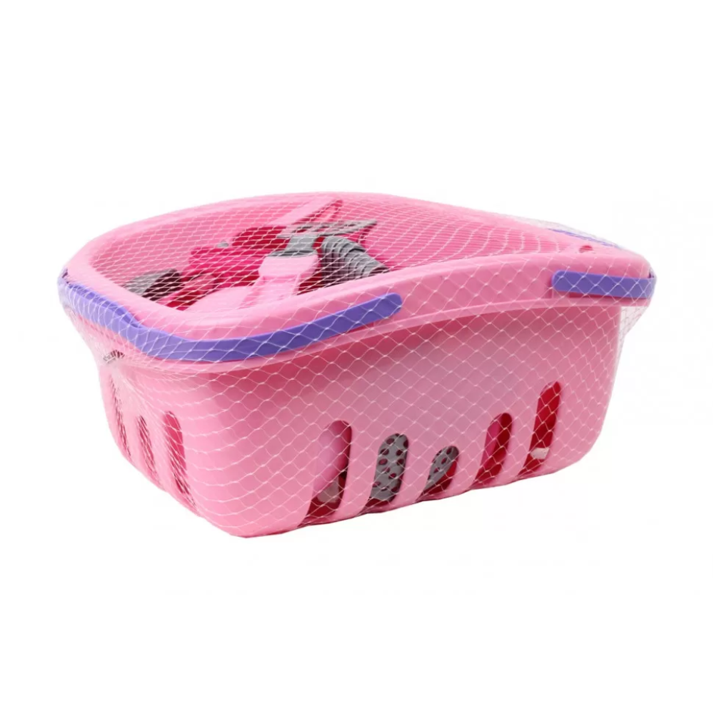 Игровой кухонный набор посуды 7181TXK с корзинкой